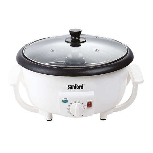 Sanford Electric Coffee Roaster 800 Watts, SF8602ECR BSKitchen AppliancesMultifunctional Roaster. Capacity 400gms. Temperature Control Knob (100-240°). Unique Thermostat for Roasting the Coffee According to Your Taste. Toughened Glass Lid. Food Grade Non-